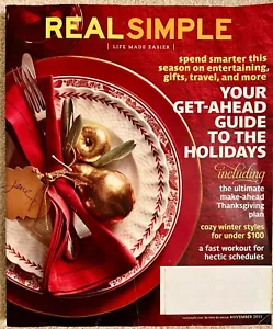 Real Simple Magazine November 2011 Life Made Easier ~ Your Guide to the Holidays - Imagen 1 de 1