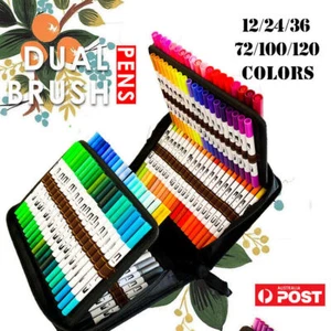 12-120 Colour Brush Pen Watercolor Art Drawing Painting Artist Sketch Marker AU - Picture 1 of 28