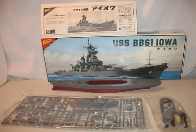 Barco de batalla motorizado Nichimo escala 30 mm USS BB61 Iowa Segunda Guerra Mundial #U326 Foto 1 de 4