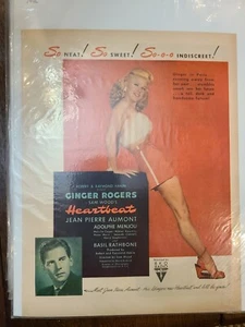 "Anuncio de película de la revista de 1946 ""Heartbeat" - Imagen 1 de 2