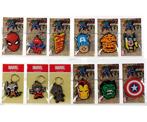 Marvel Super Hero Spider-man Iron man Hulk Thing Captain America keychain MINT