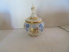ancien pot couvert ou boite en opaline décor réhossé à l