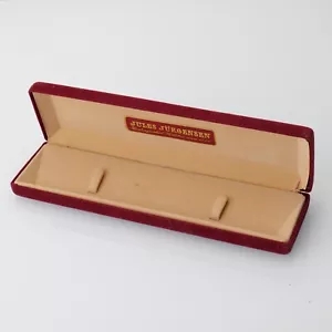 Vintage Jules Jurgensen Watch Bracelet Velvet Burgundy Red Presentation Box Case - Picture 1 of 5