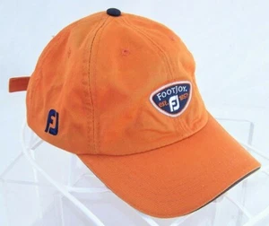 FootJoy FJ Patch Logo Strap Brass Buckle Orange Hat Cap Adult One Size Fits All - Picture 1 of 12