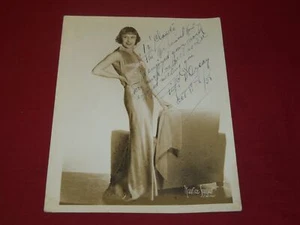 1938 FIFI D'ORSAY 8 X 10 FOTO AUTOGRAFIADA - ACTRIZ CANADIENSE - J 4128 - Imagen 1 de 3
