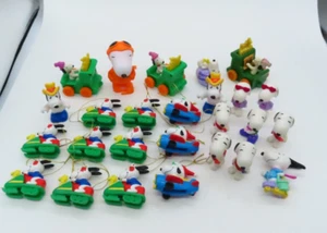 Vintage Lot Snoopy PVC Plastic Whitman's Candy Christmas Ornaments - Picture 1 of 7