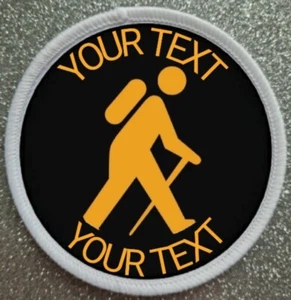 1 x 3 Inch Custom Walking Hiking Trekking Trek Patch Badge Shipped in 24 Hours - Picture 1 of 1