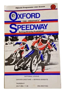 Oxford Cheetahs v Berwick Bandits Speedway Programm 28.7.77 - Bild 1 von 5
