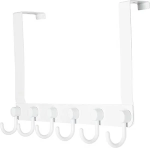Over-the-Door Rack Hanger Assembly 6 Single Hooks Stainless Steel Heavy Duty - Picture 1 of 7