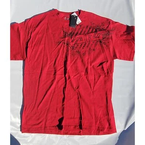 VANS Men's Skater Island Short Sleeve Red && Black T-Shirt Size L - Picture 1 of 6