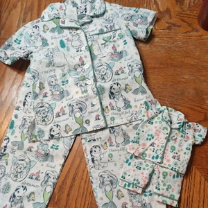 Disney Authentic Animators Collection Pajama Set for Girls Size 4 and Doll PJ's - Picture 1 of 12