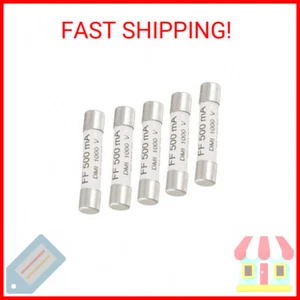 YXQ 1000V 500mA Ceramic Fuse 6.3 x 32mm White for Multimeter 5 PCS - Picture 1 of 2