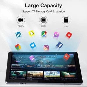 UK 10.1 inch Android Tablet , 8+128 GB, WiFi 6, Octa-Core,Dual Camera 5000maH - Picture 1 of 6