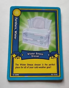 Webkinz Trading Card Series 2 Furniture, Winter Winter Breeze Dresser B2-72/85 - Picture 1 of 2