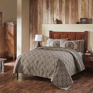 VHC  Custom House Black/Tan Coverlet (Your Choice Size & Accessories)