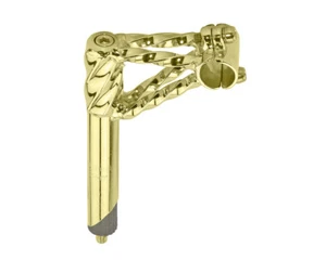 Gold Lowrider Bicycle Double Twisted Stem 22.2MM  Cruiser Bikes New - Picture 1 of 1
