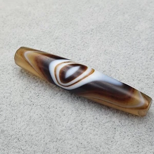Vintage Natural Beautiful Eye Pattern Middle Eastern Agate Bead Amulet 48.5mm. - Picture 1 of 19