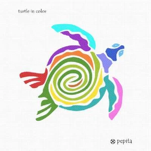 Turtle In Color Needlepoint Kit or Canvas - Picture 1 of 2