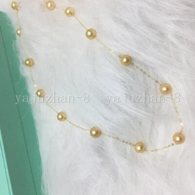 17" Classic Natural AAA+ 6-7mm Round South Sea Pearl Pendant Necklace 14k Gold P - Image 1 of 4