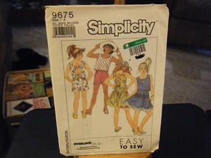 Simplicity 9675 Girl's Skirt, Shorts & Top w/Back Variations Pattern - Size 7-14 - Picture 1 of 1