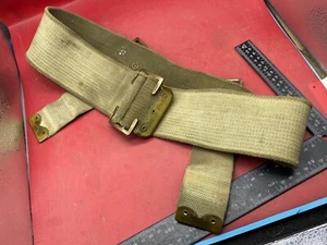 Original WW1 British Army 1908 Pattern Canvas Waist Belt - 32" Waist - Picture 1 of 10