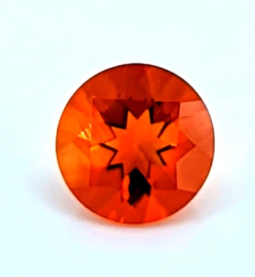 4.5mm Mexican Fire Opal Round Brilliant AAAA Loose Gem Mexico - Image 1 of 2