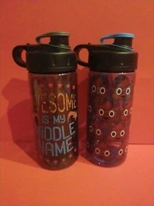 Cool Gear Kids Water Bottle 16 Oz BPA Free *EMOJI & AWESOME IS MIDDLE NAME *NEW* - Picture 1 of 7