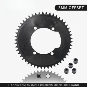 110bcd Crankset Round Chainring 3mm Offset Narrow Wide Chainwheel for Shimano - Picture 1 of 44