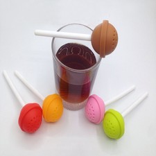Lollipop Shaped Tea Infuser Silicone Tea Strainer Flower Tea Filter Funny Gifts