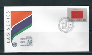 United Nations SC # 560 Flag Series - Morocco - FDC . Geneva Cachet - Picture 1 of 1