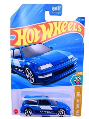 Coche Honda Civic EF azul JDM NUEVO HYW81 Hot Wheels 2025 HW 70s vs 90s 1990 Foto 1 de 4