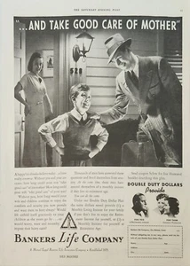 1938 Bankers life insurance company Vintage ad take good care of mother - Picture 1 of 1