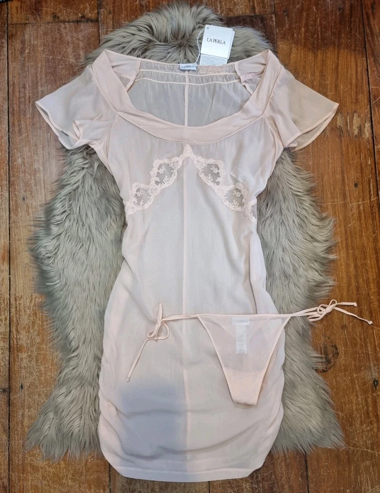 La Perla Donna Angelica 真丝睡衣套装 尺寸 2 全新带标签 — 第 1/4 张图片