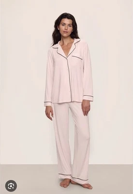 Conjunto de pijama largo modal eberjey Gisele Tencel para mujer talla mediana melocotón/coral claro Foto 1 de 4