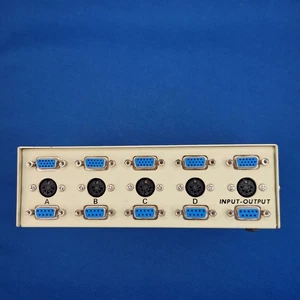 Computer 4 Port Switcher RS232 , VGA, DIN Excellent condition Network Laboratory - Picture 1 of 8