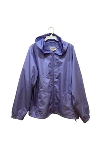 Norm Thompson Rain Jacket Women’s 1X Lightweight Packable Hooded Zip Up - Picture 1 of 7