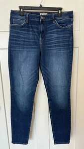 Pantalones de mezclilla ajustados de tiro alto Kut From The Kloth Mia para mujer talla 14 lavado oscuro - Imagen 1 de 6