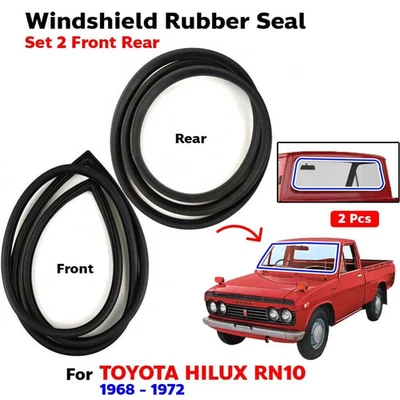 Front - Rear Windscreen Rubber Seal For Toyota Hilux RN10 Pickup 1968-1972 2 PCS - Image 1 of 4