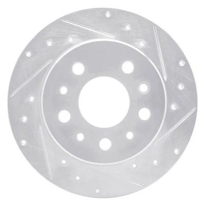 For Mercedes-Benz 560SEL 90-91 Brake Rotor eLINE Drilled & Slotted 1-Piece Rear - Image 1 of 4