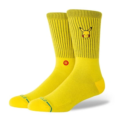Calcetines informales unisex Stance Cotton Crew, Pikachu/amarillo, grandes Foto 1 de 3