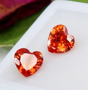 Orange Sapphire Loose Gemstone 2.60 Ct Natural Heart Shape CERTIFIED Best Offer - Picture 1 of 11