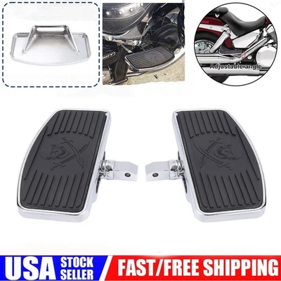 2x Passenger Floorboards Foot Peg Footboards For Harley Honda Yamaha Suzuki Bike Foto 1 de 4