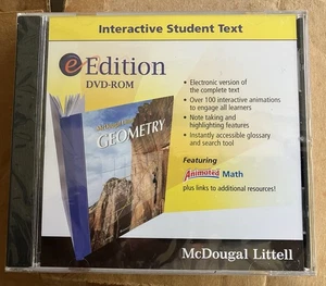 MCDOUGAL LITTELL - GEOMETRY - eEDITION By Houghton Mifflin DVD•ROM **BRAND NEW** - Picture 1 of 2