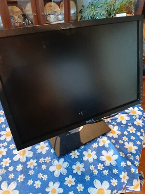 Dell Computer 22" LCD Monitor Piano Panel 2209WAf REV A02 + Stand & Cables - Image 1 of 4