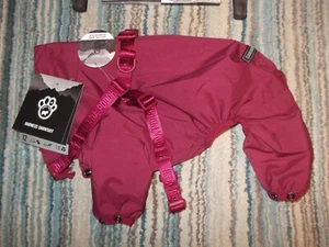 Canada Pooch plum waterproof 'Harness Snowsuit ' dog coat jacket 12" small size - Picture 1 of 11