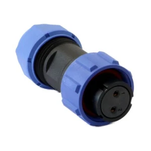 Weipu SP1710/S2-1N - Connettore femmina 2 pin IP68 - 10A - 17mm - Saldatura - Filettatura - Foto 1 di 6