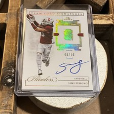 2021 Panini-Flawless Collegiate Team Logo Signatures Simi Fehoko /10 Auto
