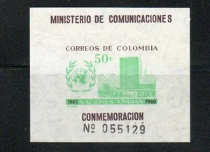 Colombia 1960 15° Nazioni Unite BF21 nuovo integro MNH N3957 - Bild 1 von 1