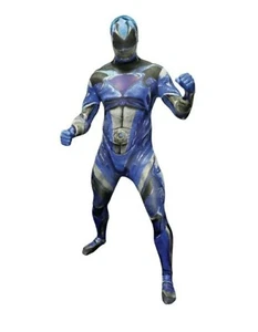 Adult Deluxe Blue Power Ranger Morphsuit Mens Large Fancy Dress Costume - Picture 1 of 5