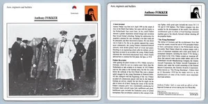 Anthony Fokker - Aces - Warplanes Collectors Club Card - Picture 1 of 1